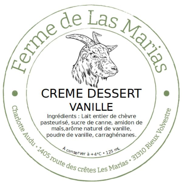 Crème dessert vanille