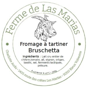 Fromage à tartiner bruschetta