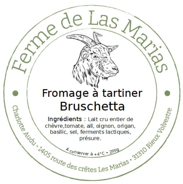 Fromage à tartiner bruschetta