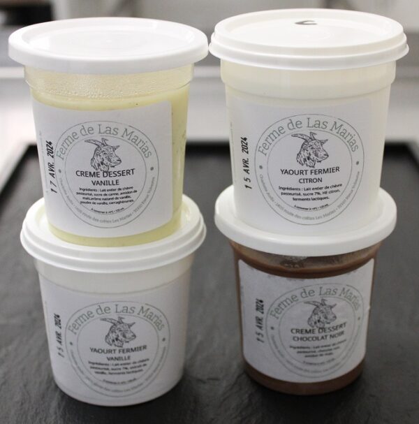 Lot de 4 yaourts/crèmes dessert